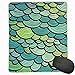 Produktbild Green Marine Fish Scales Quality Comfortable Game Base Mouse Pad with Stitched Edges Size 11.81 * 9.84 Inch