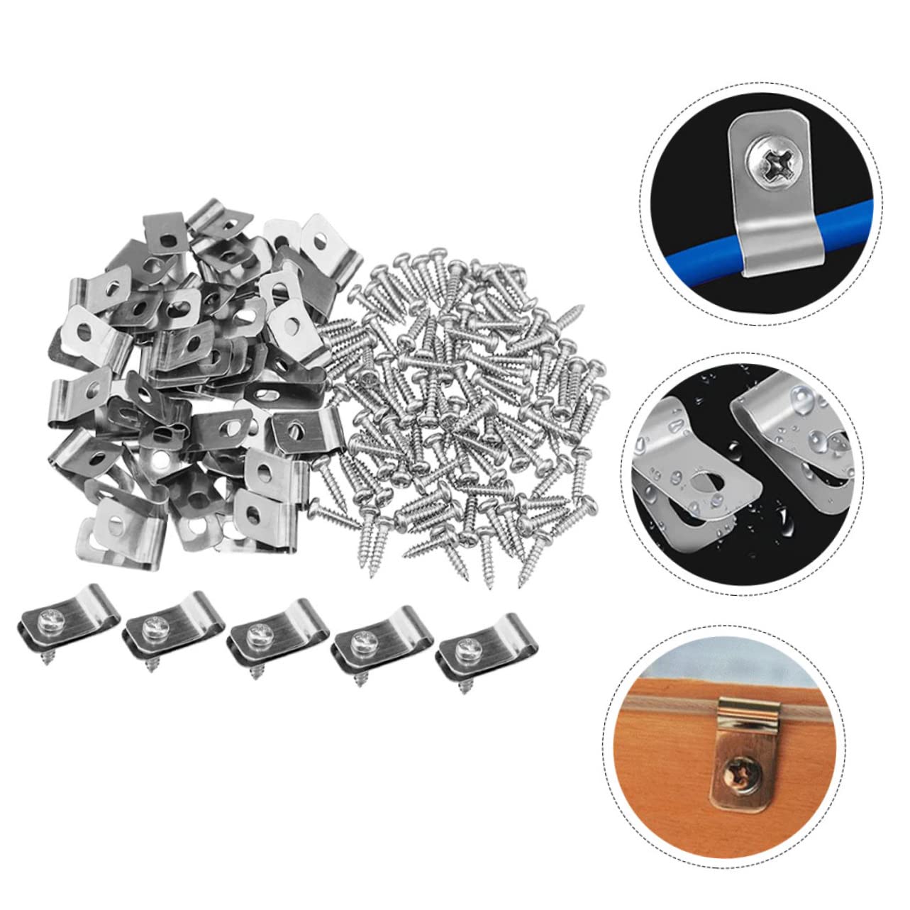 400pcs Heavy Duty Wire Fence Clips Aluminum Fasteners for Livestock and Garden Fencing Easy to Install Screws for Securing Wire Mesh and Animal