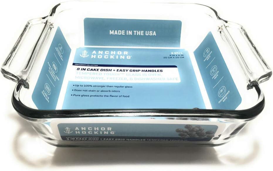Anchor Hocking, Glass Square Baking Dish 8 Inch, 1 Count