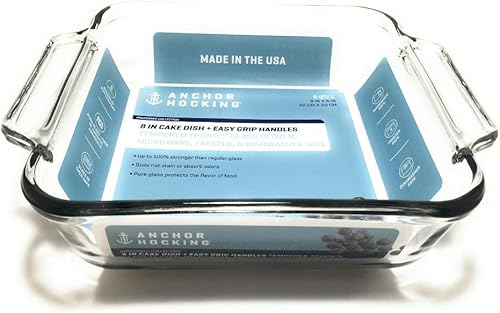 Anchor Hocking, Glass Square Baking Dish 8 Inch, 1 Count