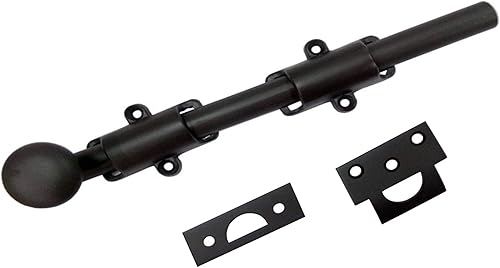 Miniatura 12 de QCAA Perno de puerta holandés de latón macizo, 36 ", latón pulido lacado, 1 paquete, hecho en Taiwán