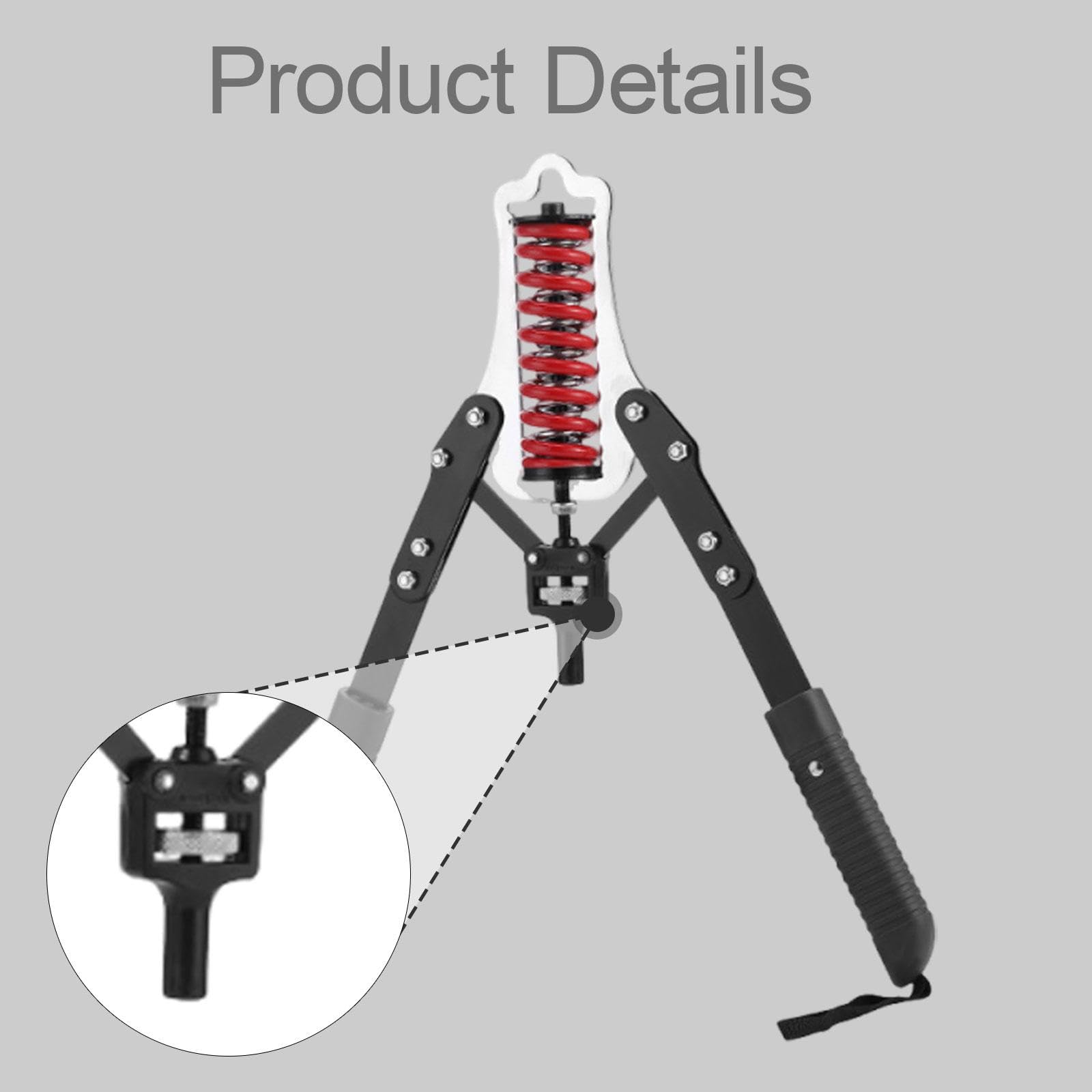 Arm Strength Bar con Molla Doppia in Acciaio al Carbonio Espansore Regolabile per Petto E Braccia Impugnatura Sicura Adatto per Uso Domestico Esercizi, Doppia Molla
