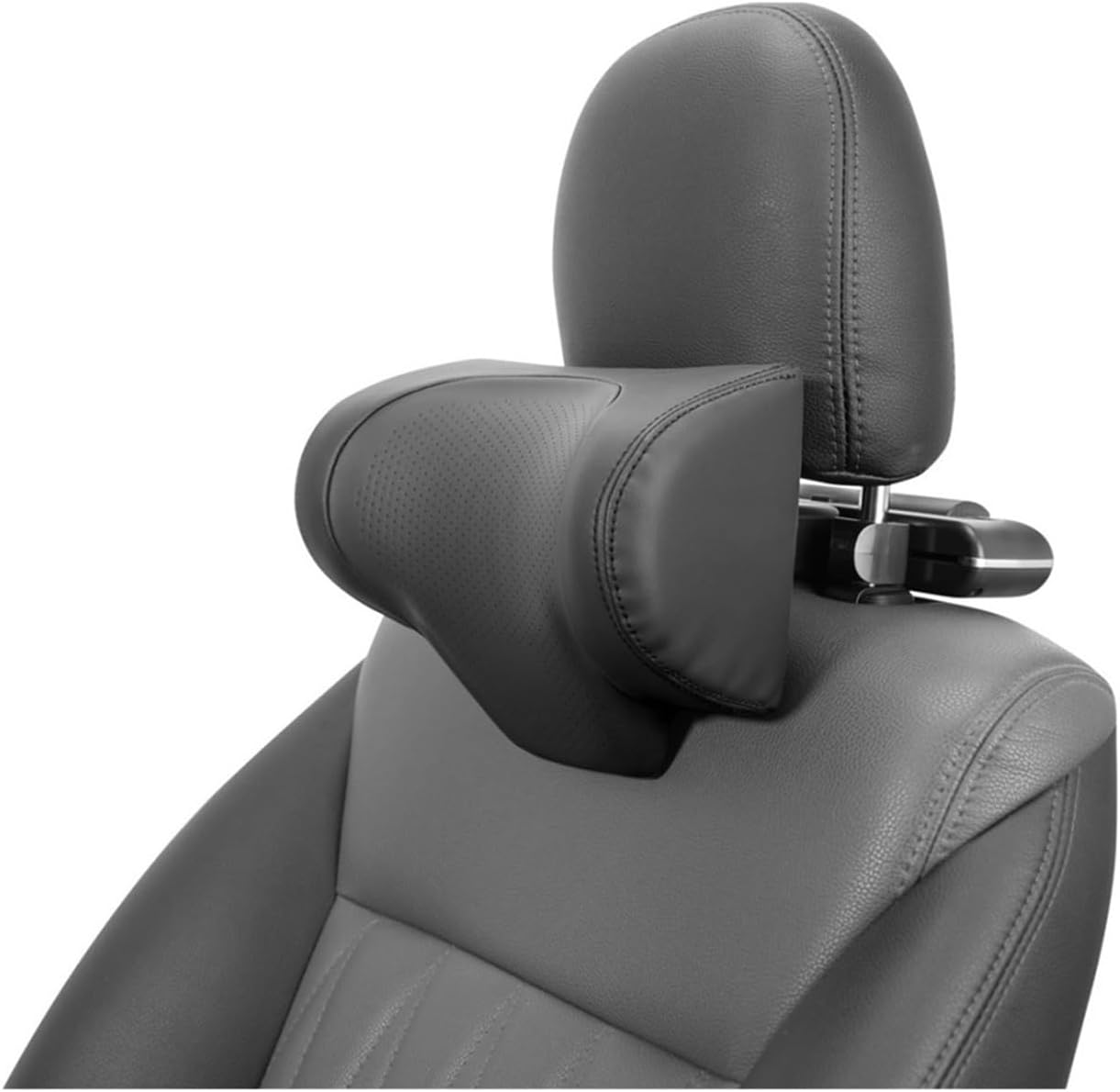 Universally Fit Car Headrest Neck Pillow Adjustable Multi-use Seat Head Support with Hook Tablet Holder Compatible for BMW
