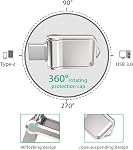 RAOYI 64GB Type C Flash Drive USB 3.0 Métal Dual OTG Clé USB USB C Pouce Drive Memory Stick pour USB-C Smartphones, tablettes & neuf MacBook, Samsung Galaxy S8, Remarque 8, V30, Google Pixel XL