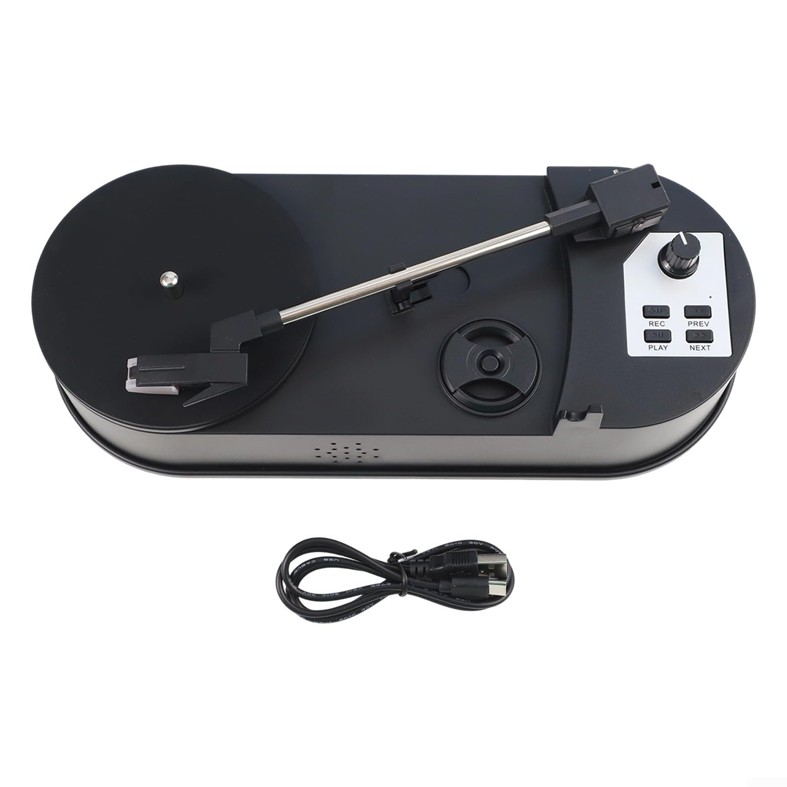 Giradischi compatto per vinile a ABS digitale | Vinile diretto per la conversione mp3, built-in per slot SD, nessun PC necessario, velocità 33/45 RPM, design compatto