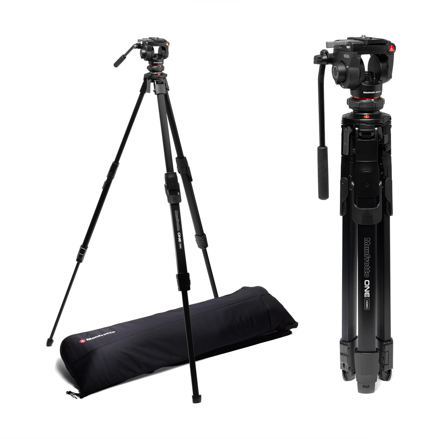 Manfrotto ONE Video, with 500X Fluid Video Head, aluminum Video Tripod