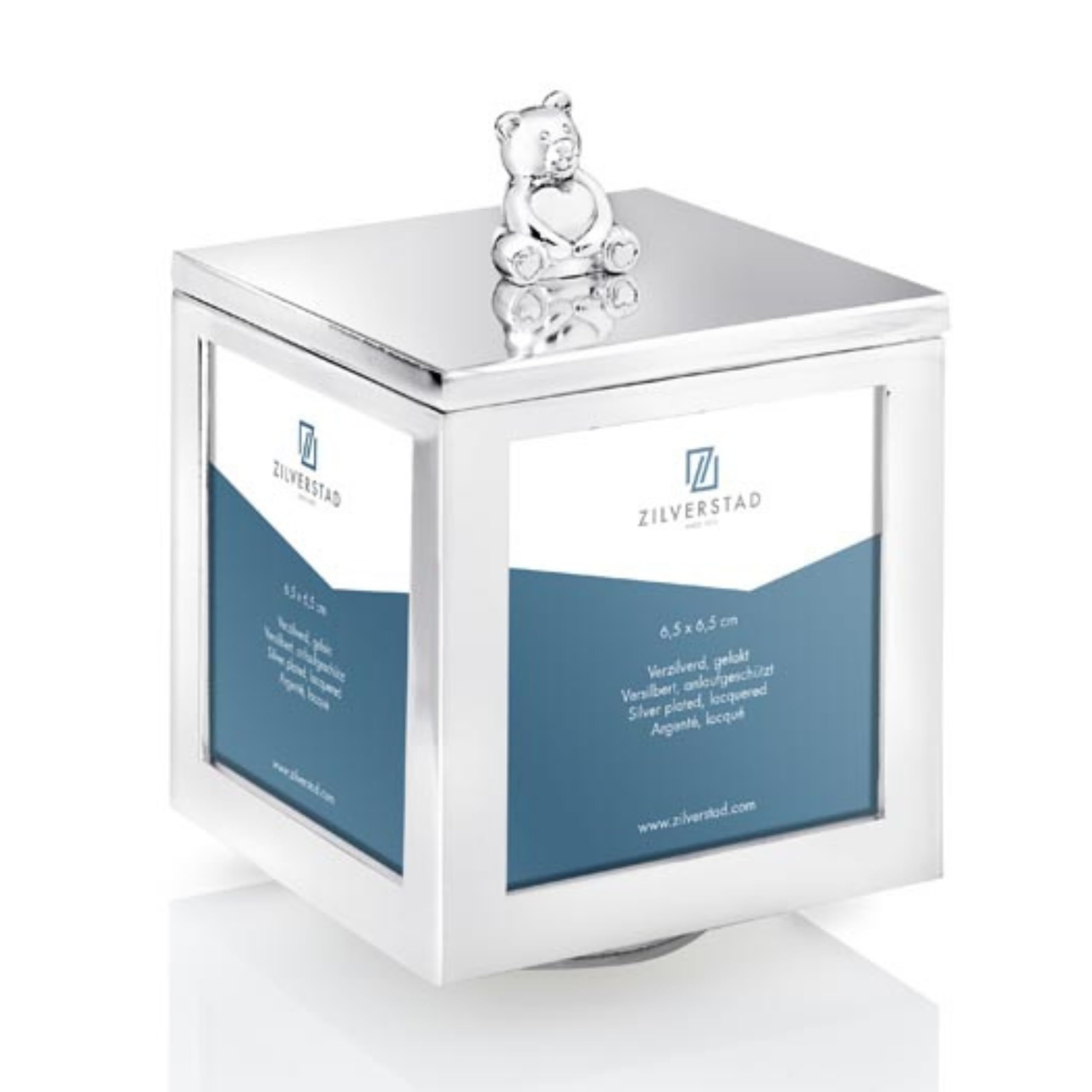 Zilverstad - Photo Frame Box Bear with Heart + Music Box