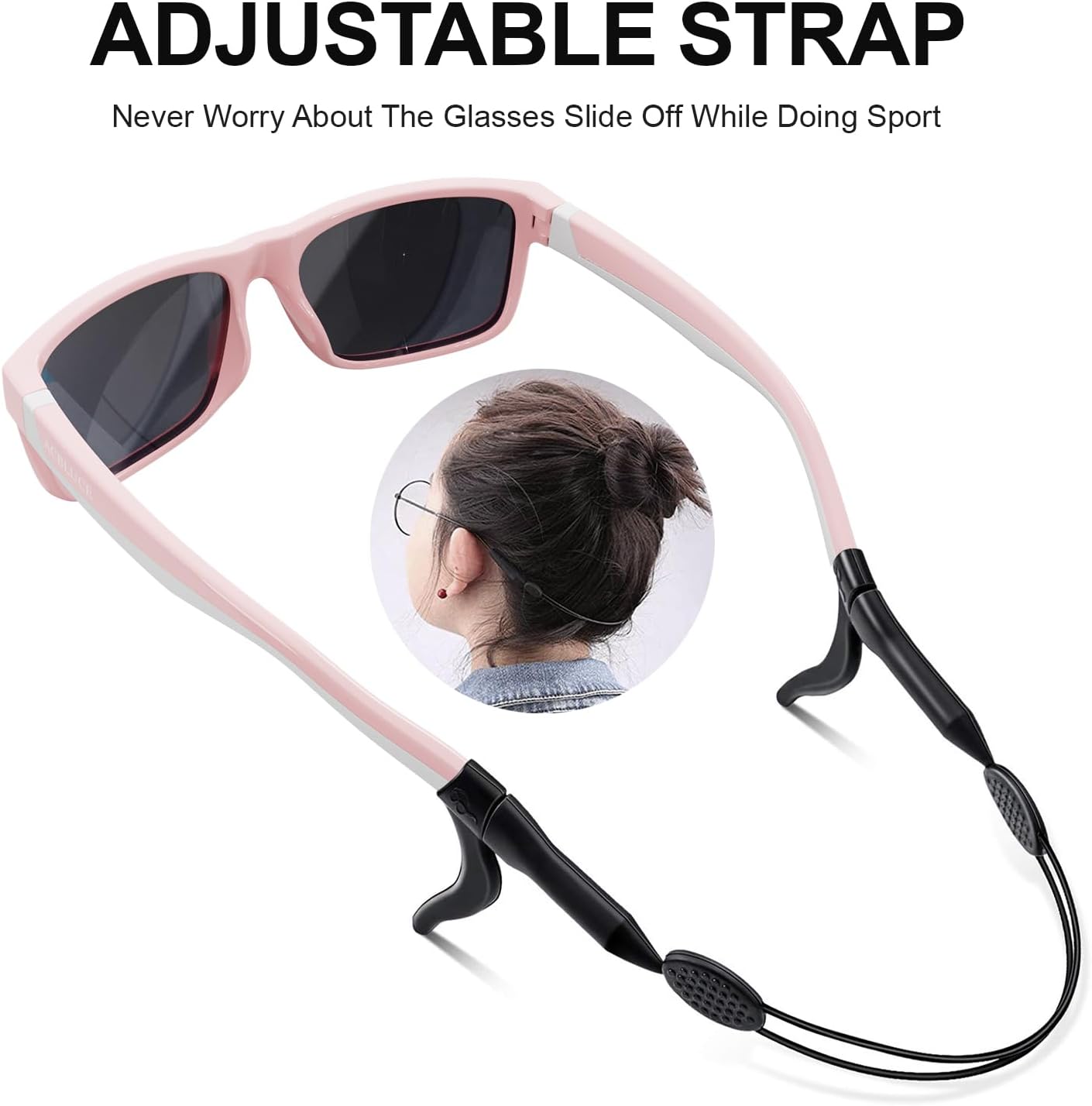 Kids Polarized Sunglasses TPEE Unbreakable Frame Sport baseball Softball Travel Beach for Boys Girls Age 6-12 - Image 4