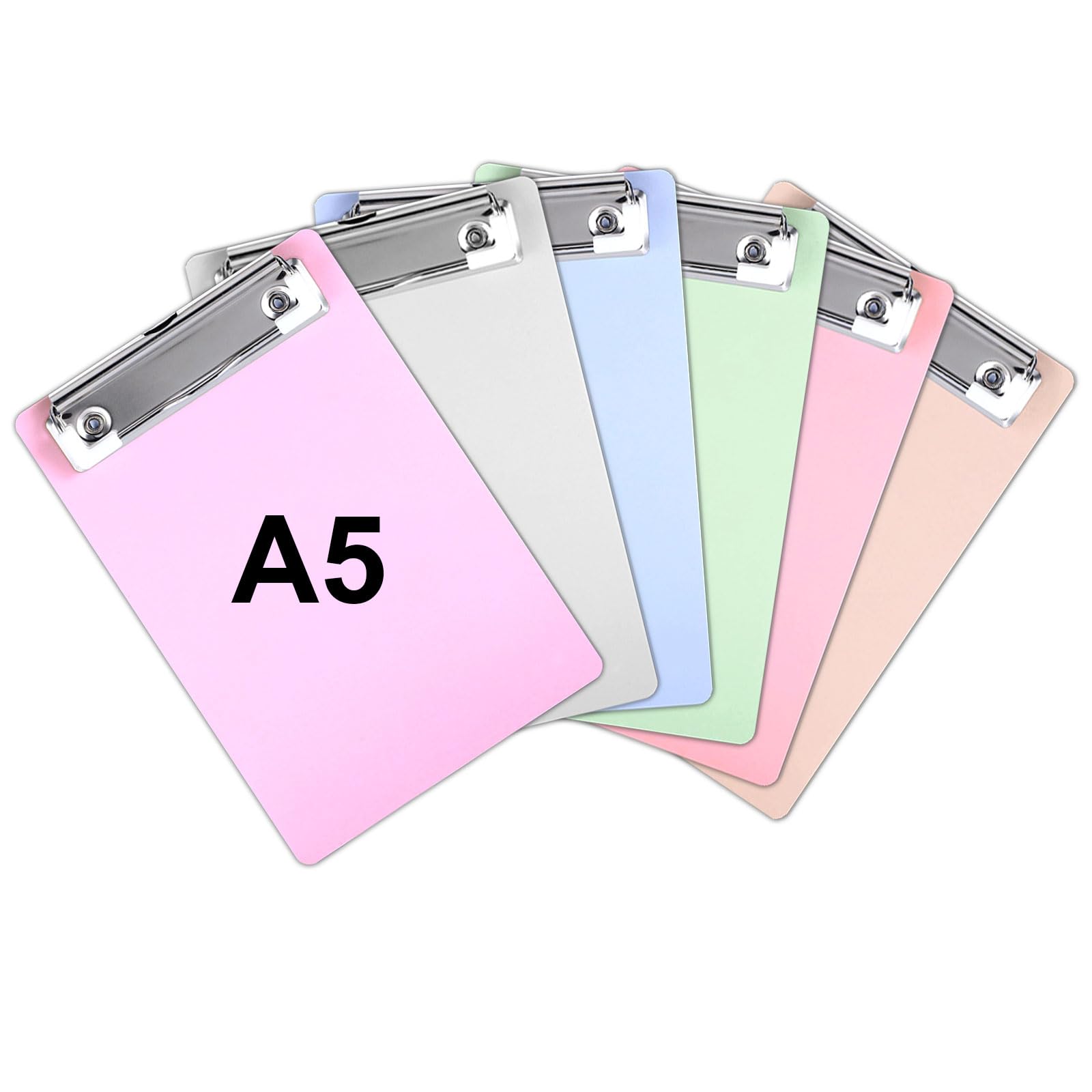 6Pcs A5 Clipboard with Hooks, Mini Clipboard for Daily Note-Taking, Organizing Receipt Lists, and Managing Daily Errand Lists (B)