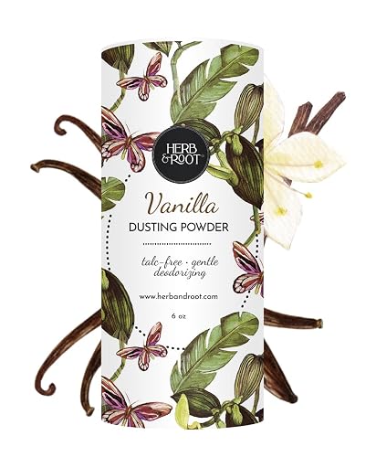 Vanilla Talc-Free Dusting Powder with Arrowroot, Oats, Zinc & Magnesium - Soothing Body Powder for Women, Chafing & Deodorizing, Baby Powder Alternative, Foot & Shoe Freshener