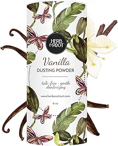 Vanilla Talc-Free Dusting Powder with Arrowroot, Oats, Zinc & Magnesium - Soothing Body Powder for Women, Chafing & Deodorizing, Baby Powder Alternative, Foot & Shoe Freshener