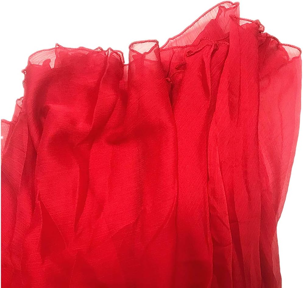 Teemall Women's Ankle Chiffon Long Skirt A-line Retro Skirts Pleated Beach Maxi Skirt - Image 4