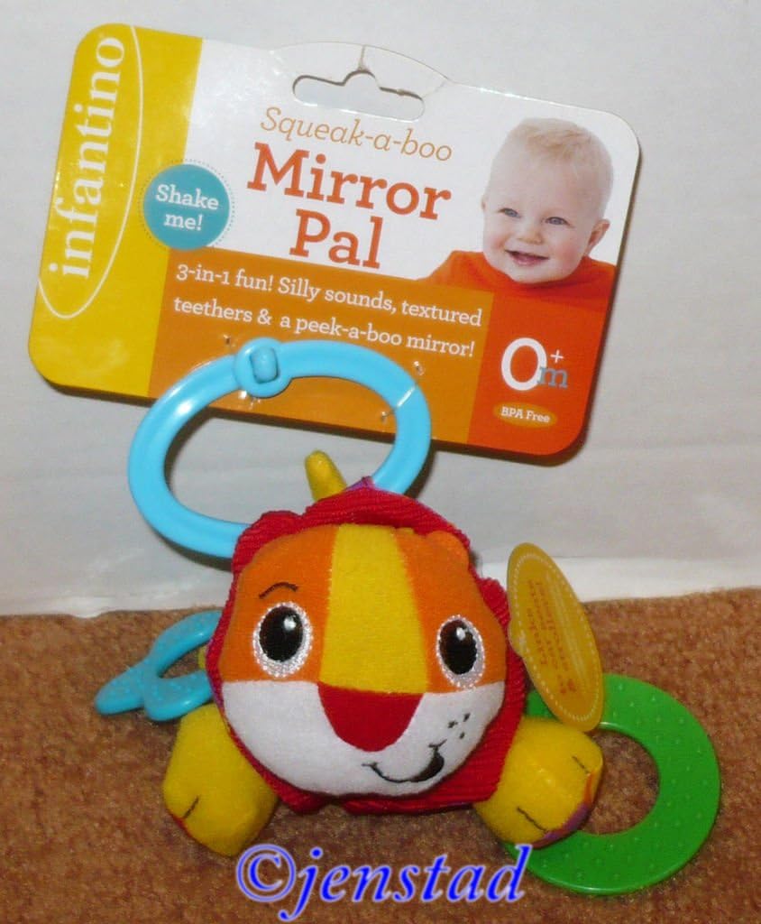 Infantino Squeak-a-Boo Mirror Pal - (Los colores/estilos varían)