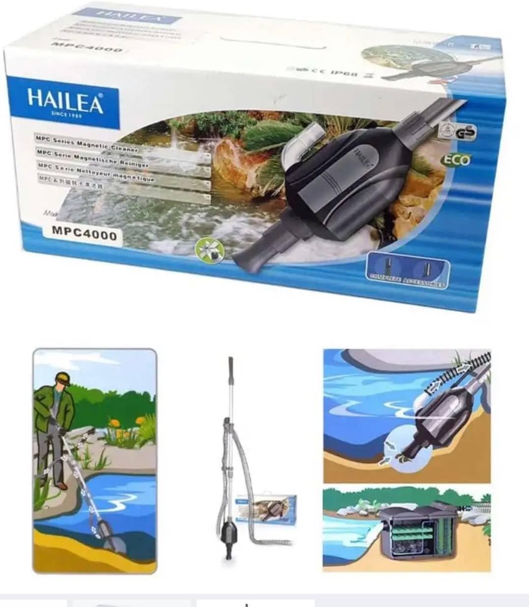 Hailea MPC 4000 Pond Vacuum Cleaner Swimming Pool Pond (HAILEA MPC 4000)