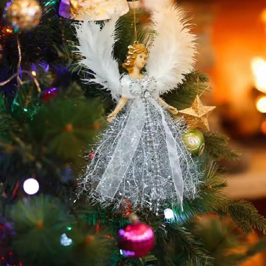 Amazon.co.jp: 天使のクリスマスツリーオーナメント、妖精のツリー吊り