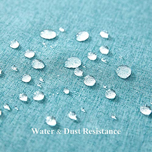 Miulee Pack Of 2 Decorative Outdoor Solid Waterproof Throw Pillow Covers Polyester Linen Garden Farmhouse Cushion Cases For Patio Tent Balcony Couch Sofa 12X20 Inch Turquoise #TOP1