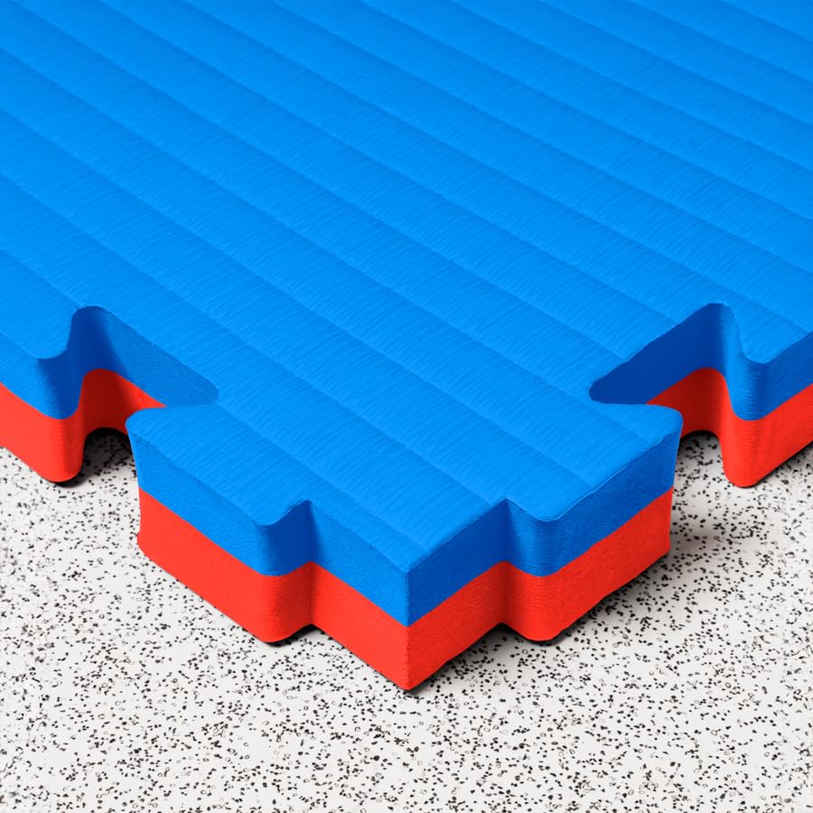 FORZA 1m² Tatami Foam Mats [20mm/40mm] | High-Density EVA Interlocking Reversible Flooring for Martial Arts, Gymnastics, and Home Gym Use​ (Pack of 12, 20mm)
