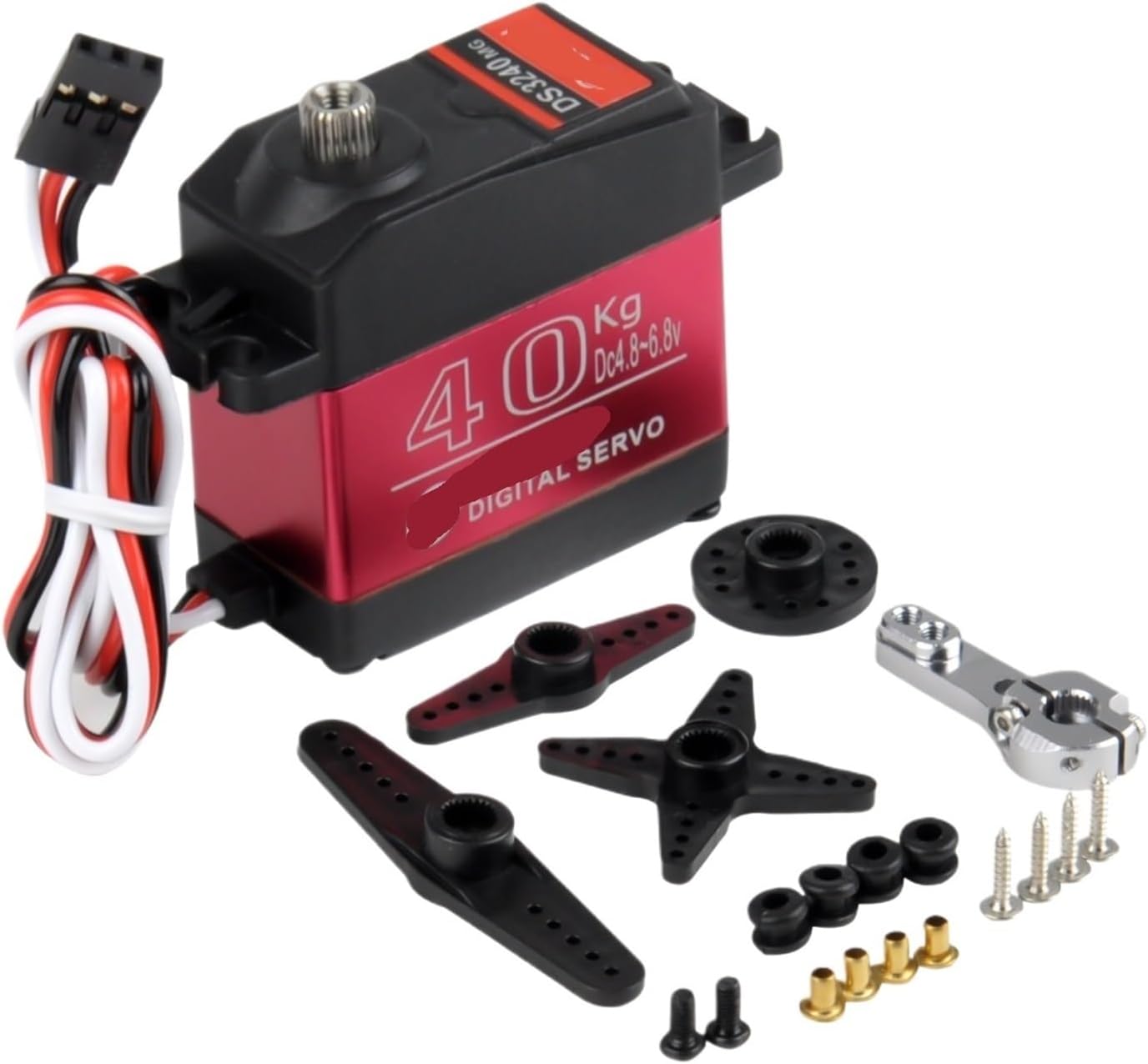 1X 20/25/30/35/40kg Digital Servo Waterproof IP66 RC Servo for 1/8 1/10 Scale High Speed ​​Metal Gear High Torque(DS3230-270)
