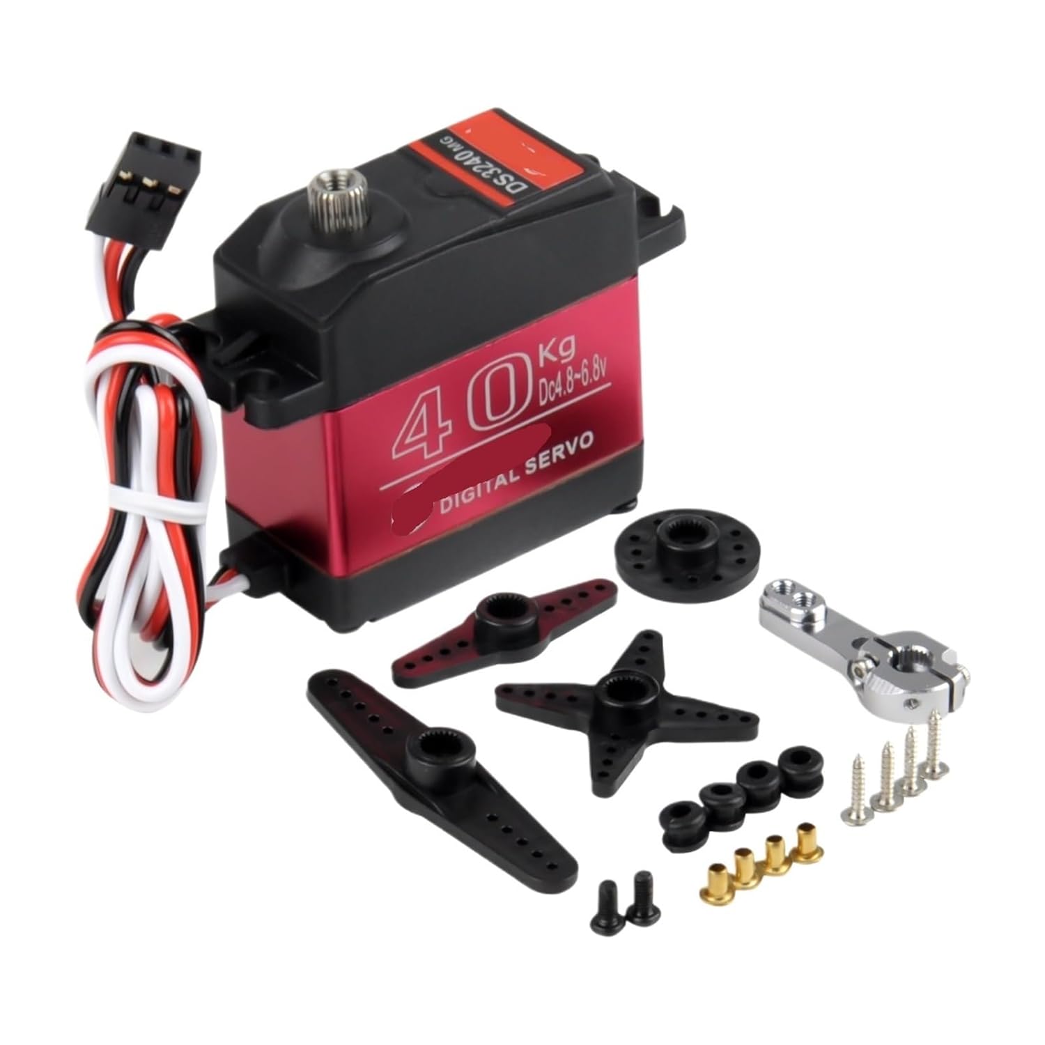1X 20/25/30/35/40kg Digital Servo Waterproof IP66 RC Servo for 1/8 1/10 Scale High Speed ​​Metal Gear High Torque(DS3230-180)