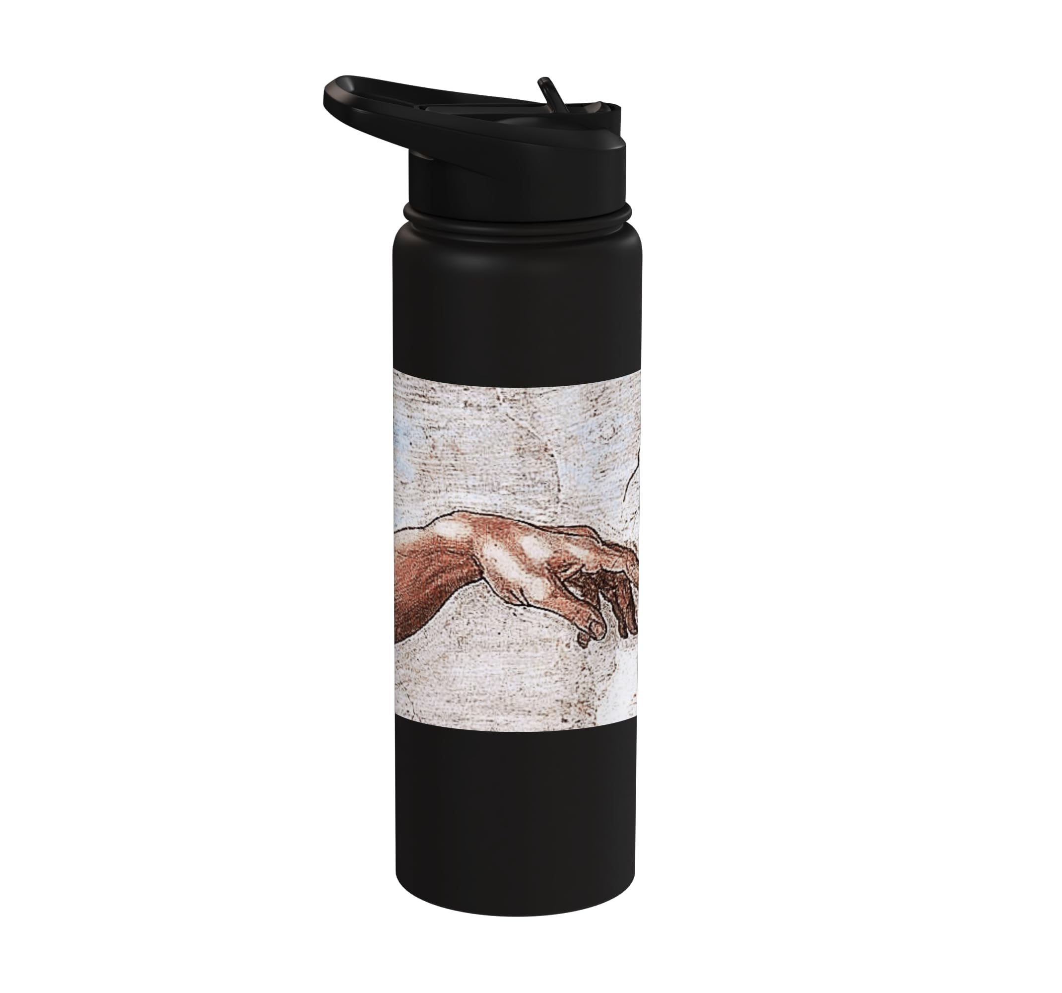The Creation of Adam by Michelangelo (1512) Stainless Steel Insulated Water Bottle