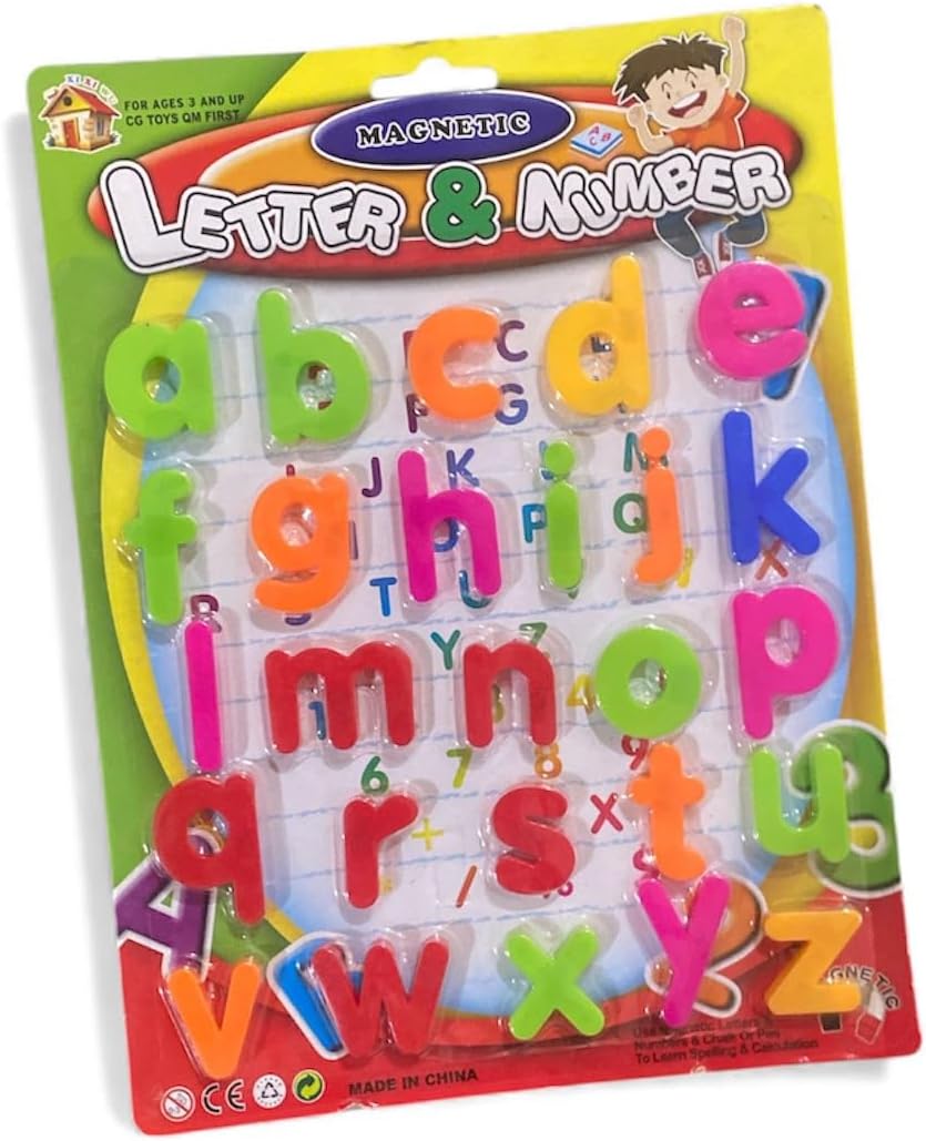 Alphabet Plastic Magnet Small A to Z ABCD Complete Set of Letters for Kids Multicolo