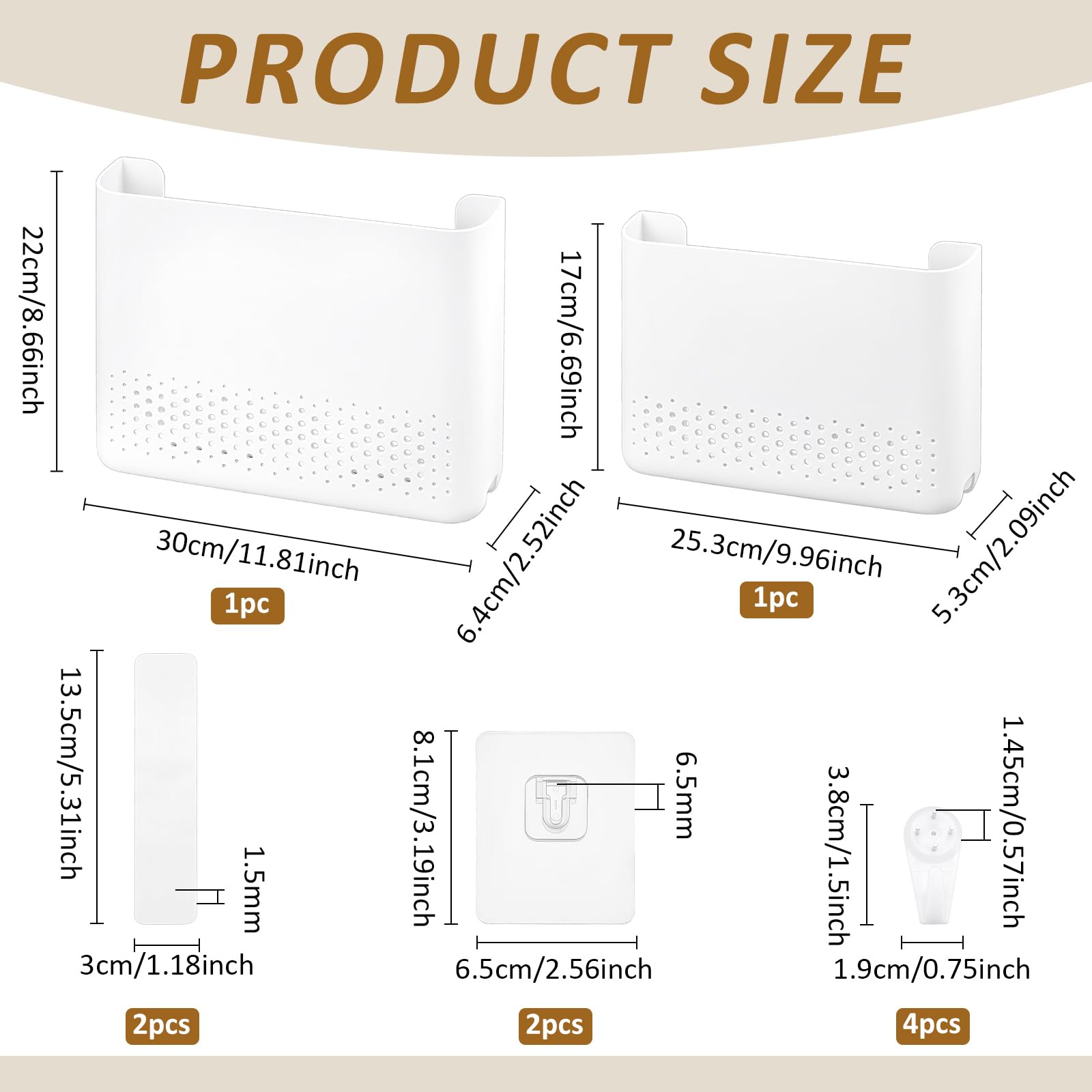 2 x Wandmontierter Router-Aufbewahrungshalter, Standard-Routerbox, kein Bohren, weiß, Kabelmanagement, Steckdosenleisten-Organizer, Aufbewahrungsschrank für Wohnzimmer, Schlafzimmer