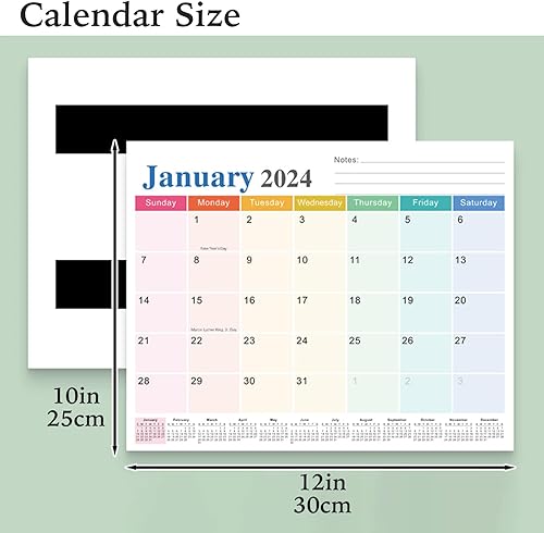 Miniatura 5 de Calendario magnético 2024 para refrigerador 2024-25, de enero de 2024 a junio de 2025, 12 x 10 pulgadas, 18 imanes mensuales para refrigerador para