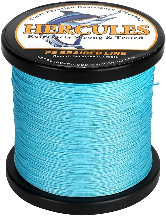 HERCULES Braided Fishing Line 12 Strands, 100-2000m 109-2196 Yards Braid Fish Line, 10lbs-420lbs Test PE Lines for Saltwater Freshwater