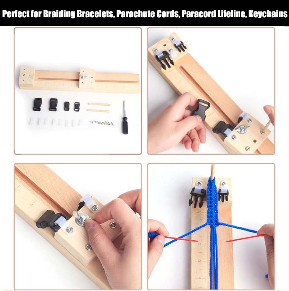 ECHOBOY Paracord Armband Maker Kit - Flechtwerkzeug Mit 10 Schnüren Und Schnallen