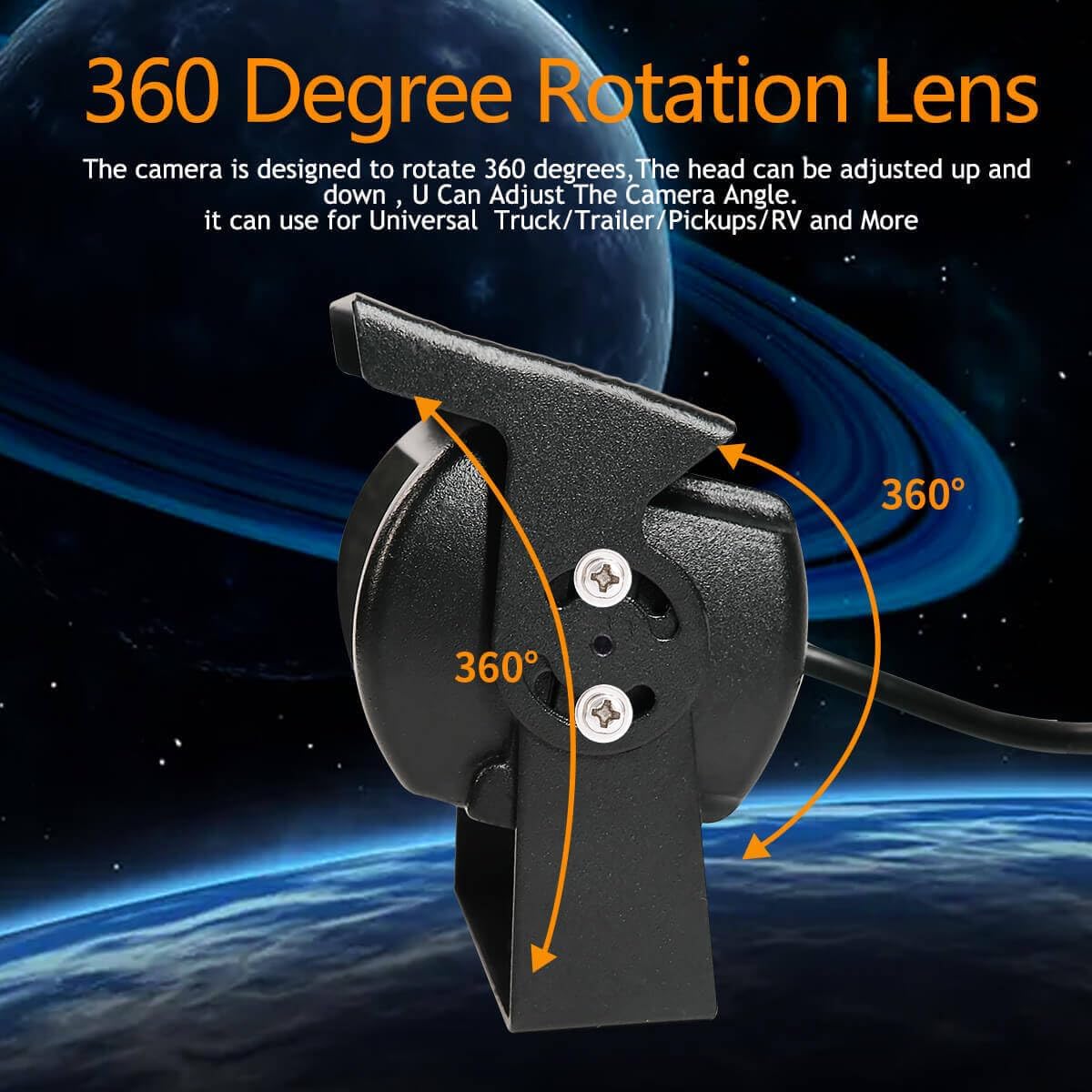 SIXTOP Reversing Camera + 10M 4-Pin Aviation Cable 18-LED IR