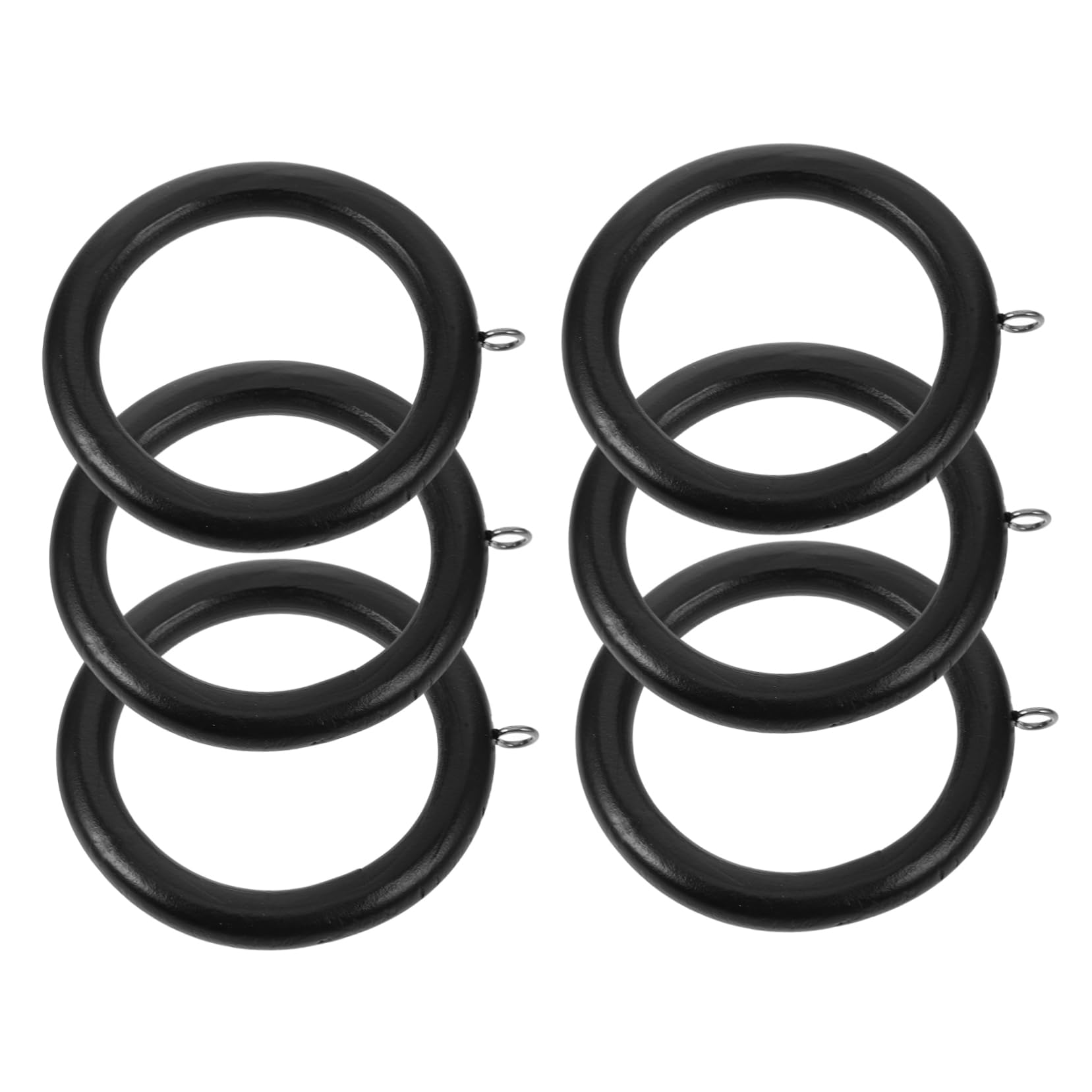 Ciieeo 6Pcs Solid Wood Curtain Drapery Rings Elegant Replacement Drapery Rings for Versatile Use with Roman Rods Stylish Design for Home Interiors Easy Installation Compatible