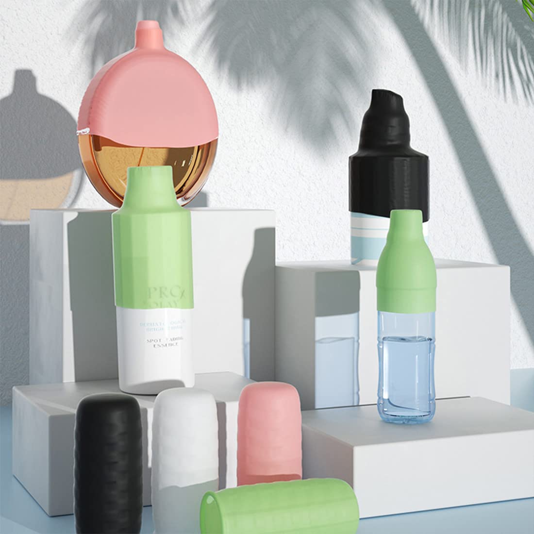 12 Stück Auslaufsichere Silikon-Hüllen Für Reiseflaschen - 6 Farben, Waschbar - Ideal Für Shampoo, Duschgel & Kosmetik