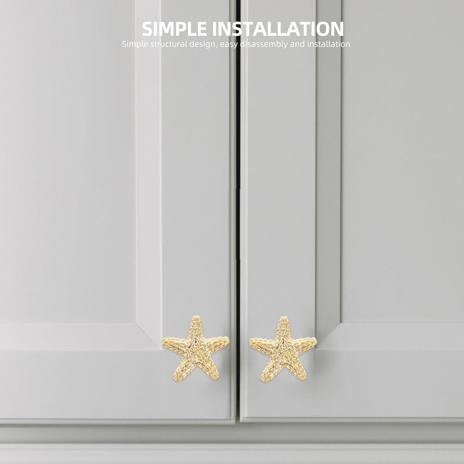 Seastar Cabinet Knob 4mm Single Hole Small Drawer Handle Gold Alloy Dresser Pull for Kitchen Cabinets and Furniture Interior Door Knobs