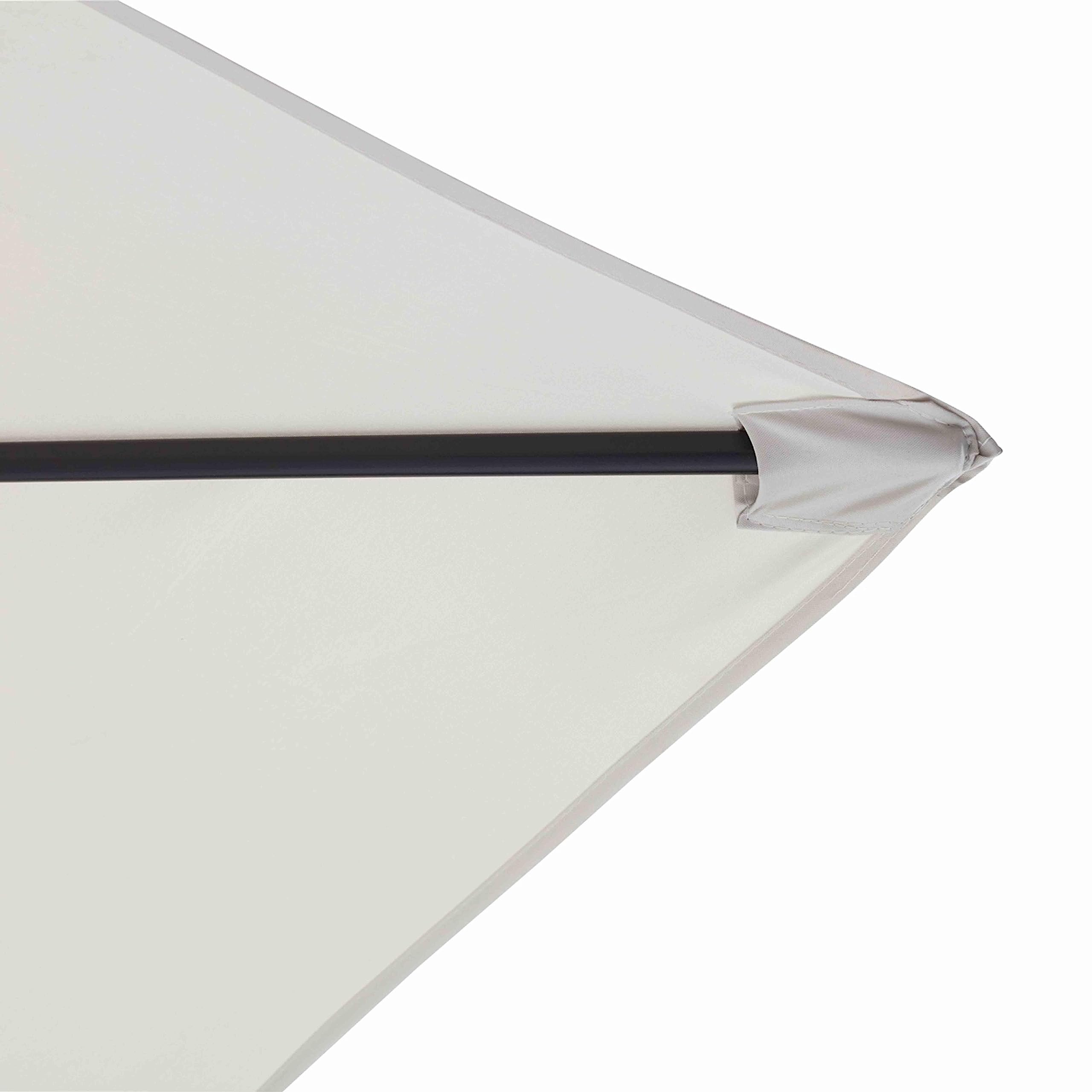 Oviala Parasol déporté 3x3m Acier écru
