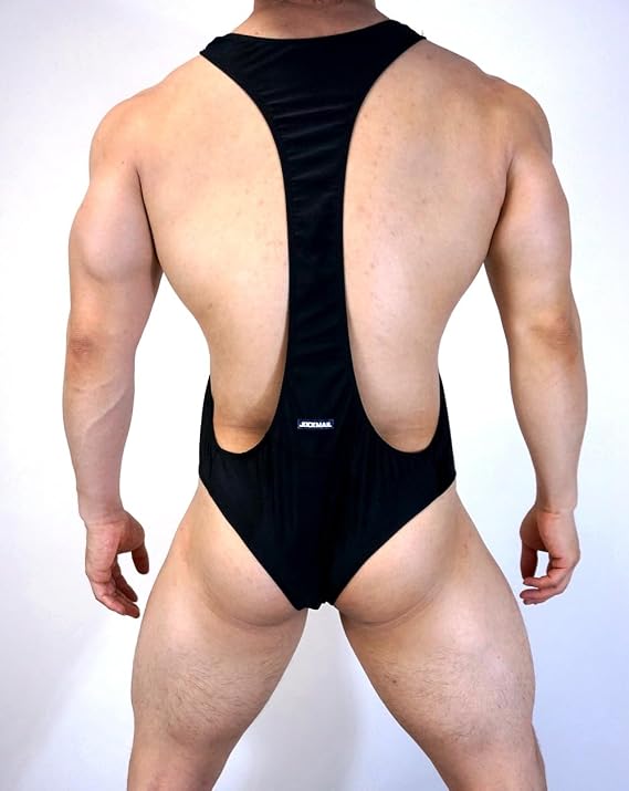 JOCKMAIL Men's Bodysuit Leotard Sexy Mens One-piece Swimsuit Back One-Piece Tank Top Stretch Swimsuit Singlet Workout