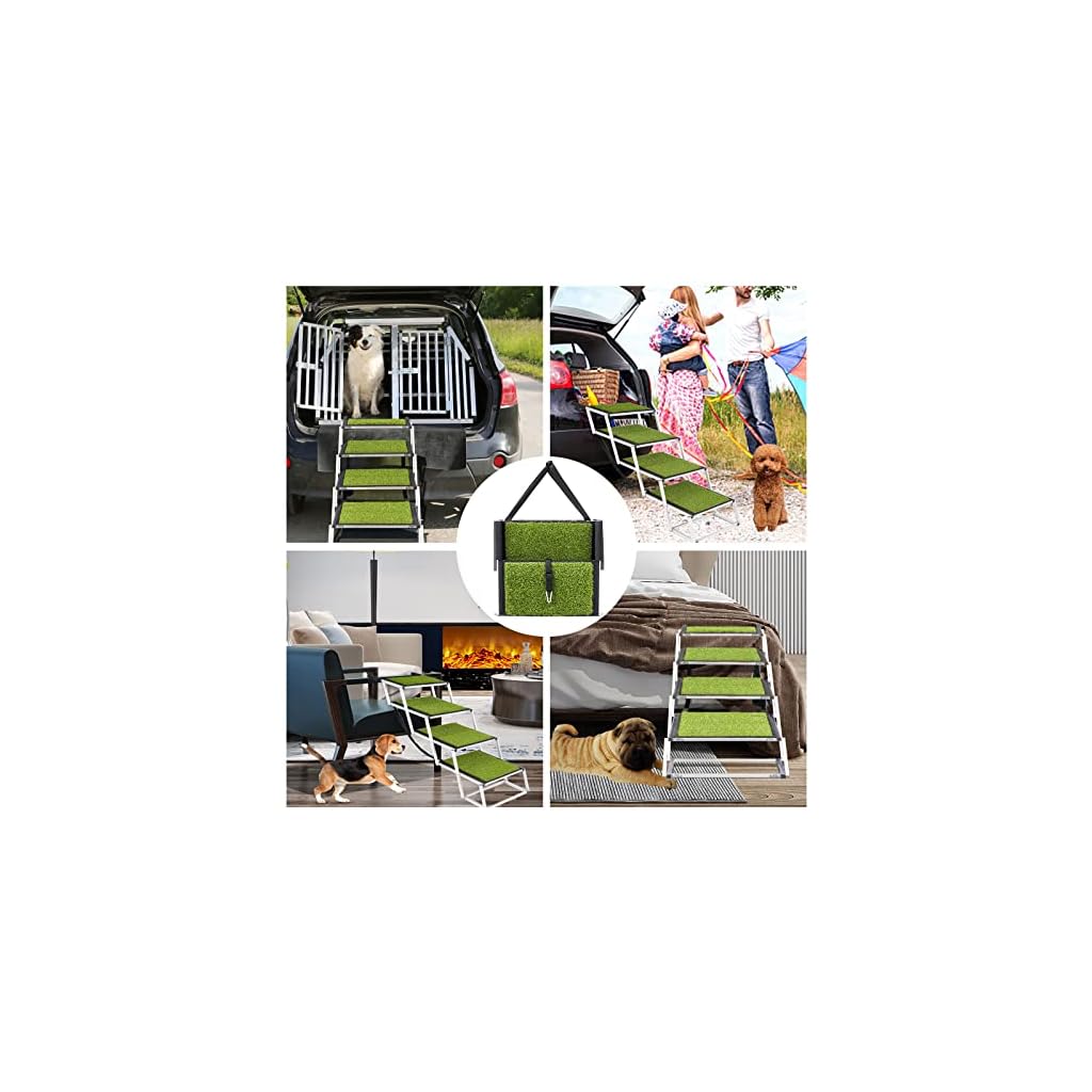 Upgraded Dog Car Stairs with Artificial Grass Buy Online