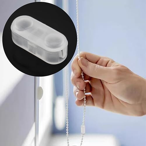 Miniatura 5 de 30 piezas de conector de cadena de cuentas transparente, conector de cable ciego transparente, persianas de plástico transparente, conectores de