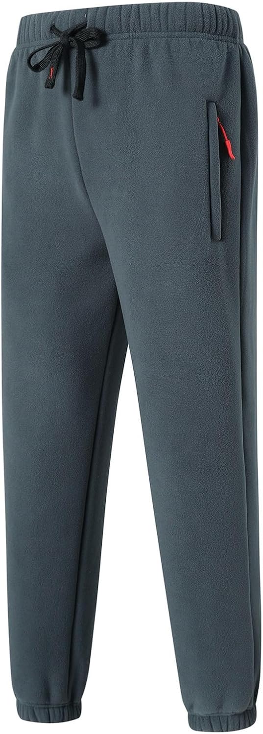 Baggy Casual Cinch Bottom Sweatpants for Men Winter Fleece Lined Athletic with Pockets Joggers Loose Heavyweight Yoga