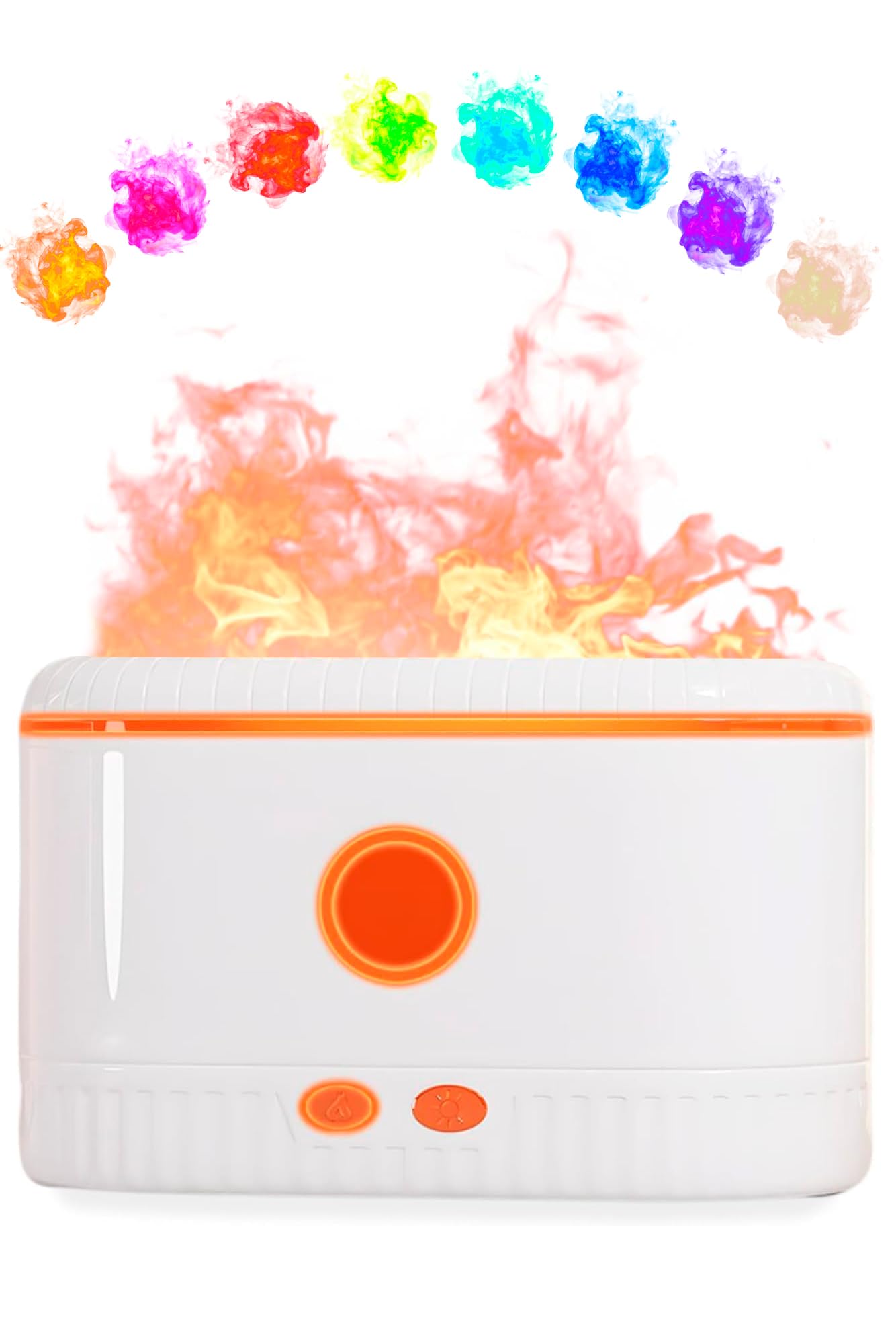 Flame Diffuser - Fire Humidifier for Home Flame Humidifier Fire Diffuser Colorful Flame Air Aroma Diffuser Humidifier Flame Essential Oil Diffuser Flame Diffuser Flame Aroma Scent
