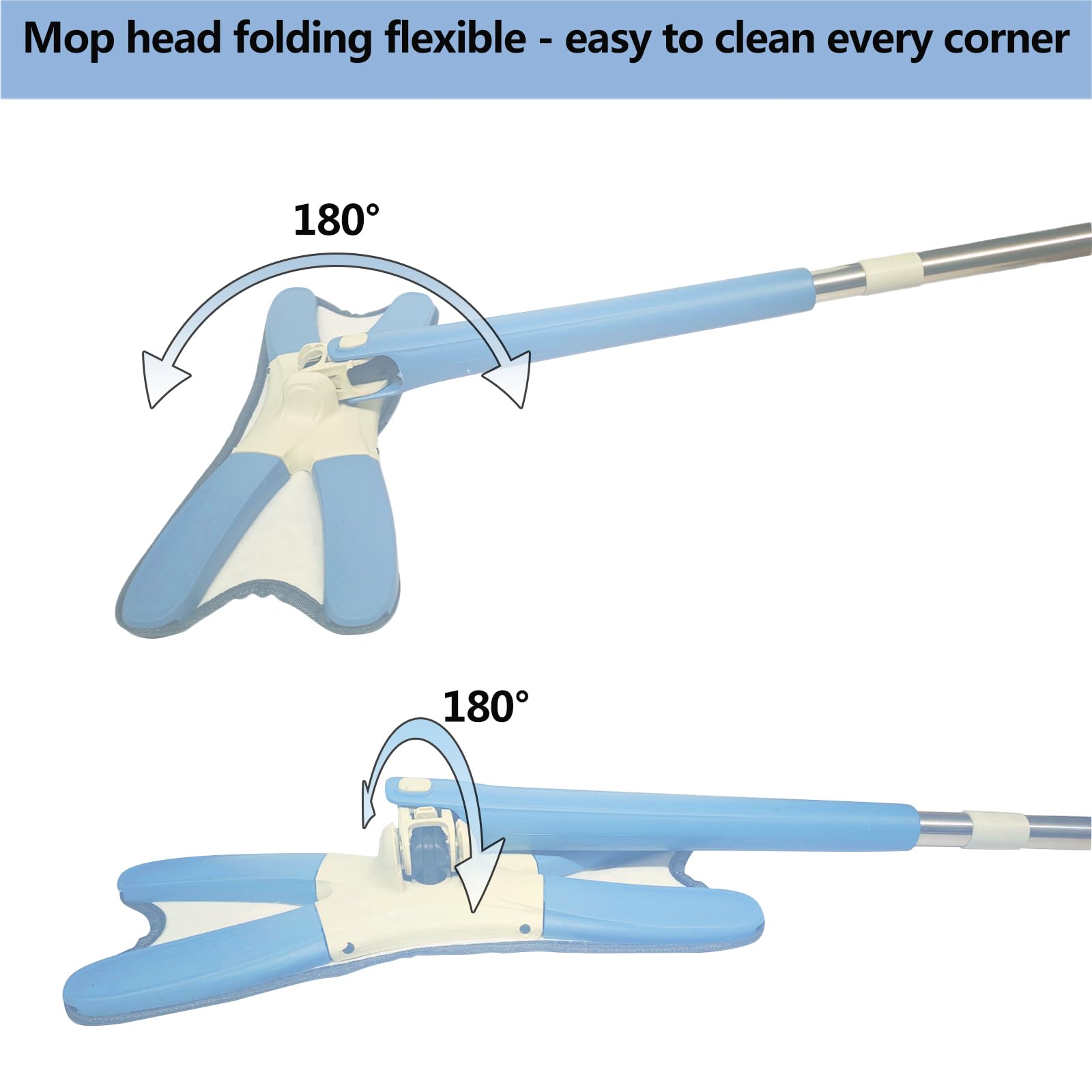 Mopa de polvo lavable para el hogar, fregona de polvo para suelos, conveniente fregona húmeda innovadora para suelos de madera dura, almohadillas de microfibra húmeda, mopa húmeda y seca de doble uso