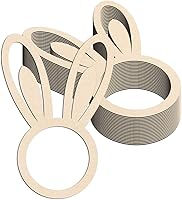 Vista 1 de 20 servilleteros de madera de Pascua con forma de conejito de madera en forma de oreja, servilleteros con forma de conejo, tarjetas de lugar