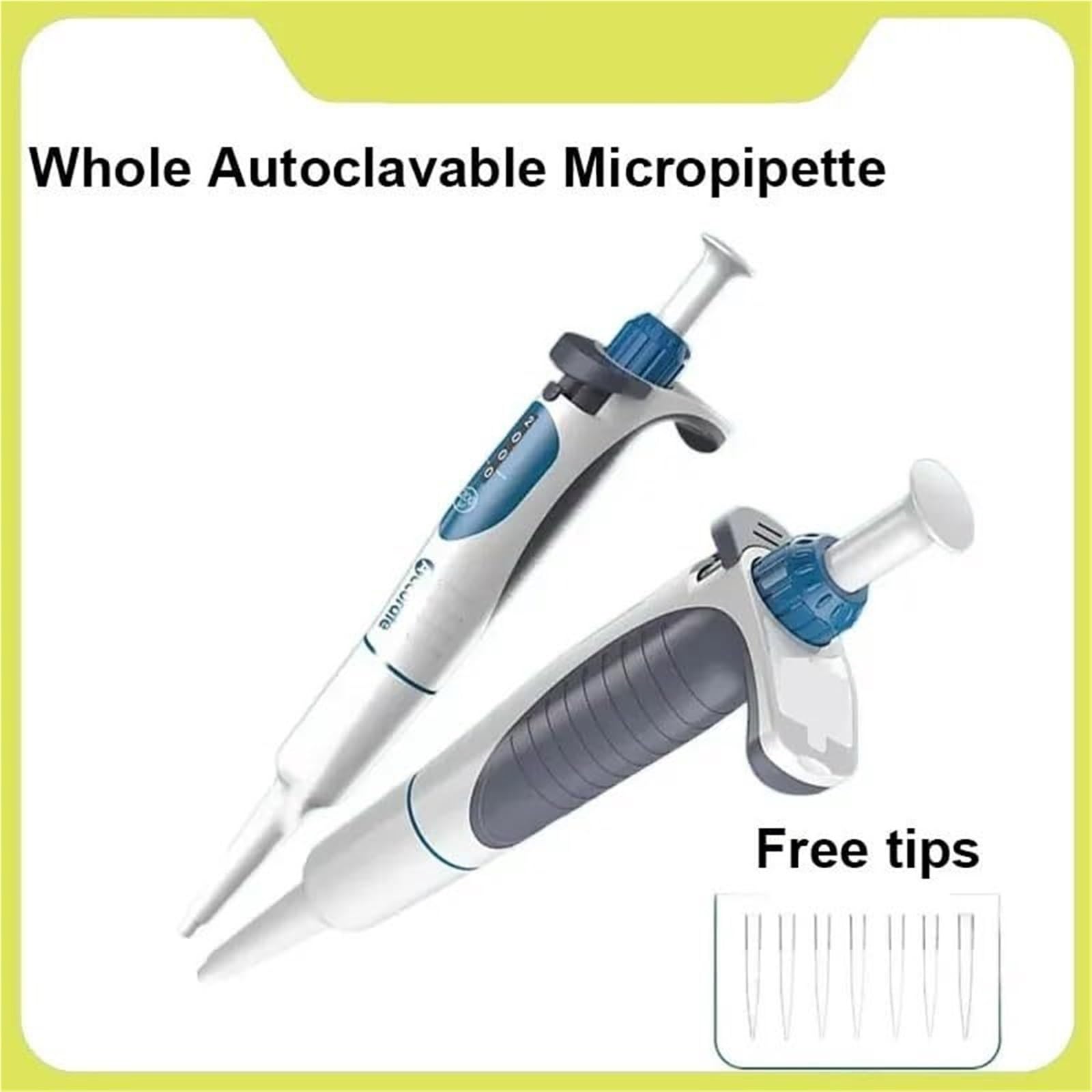 Pipetta elettronica, Pipetta, Da Laboratorio Con Micropipetta Regolabile Digitale Puntali,Dispositivo pipetta portatile(10-100μl)