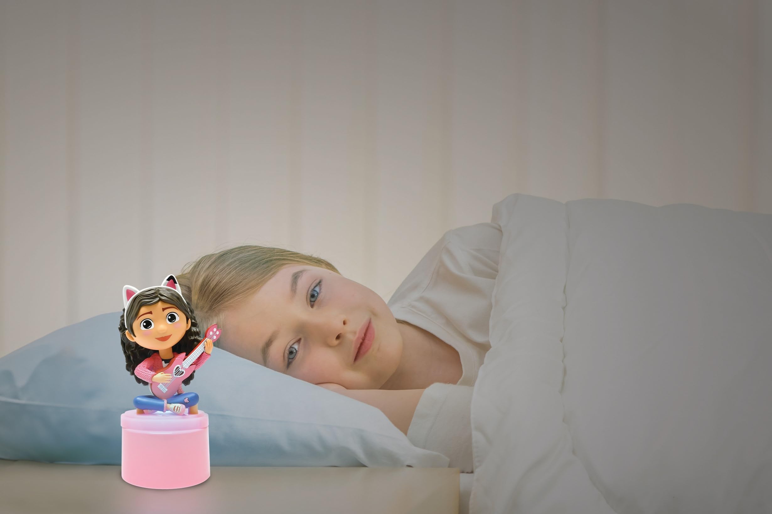 Lexibook, La casa delle Bambole di Gabby, Luce Notturna con Altoparlante, Luce soffusa, A Batteria, Rosa, NS01GDH