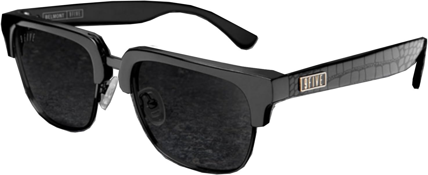 9Five Belmont Black Croc Sunglasses