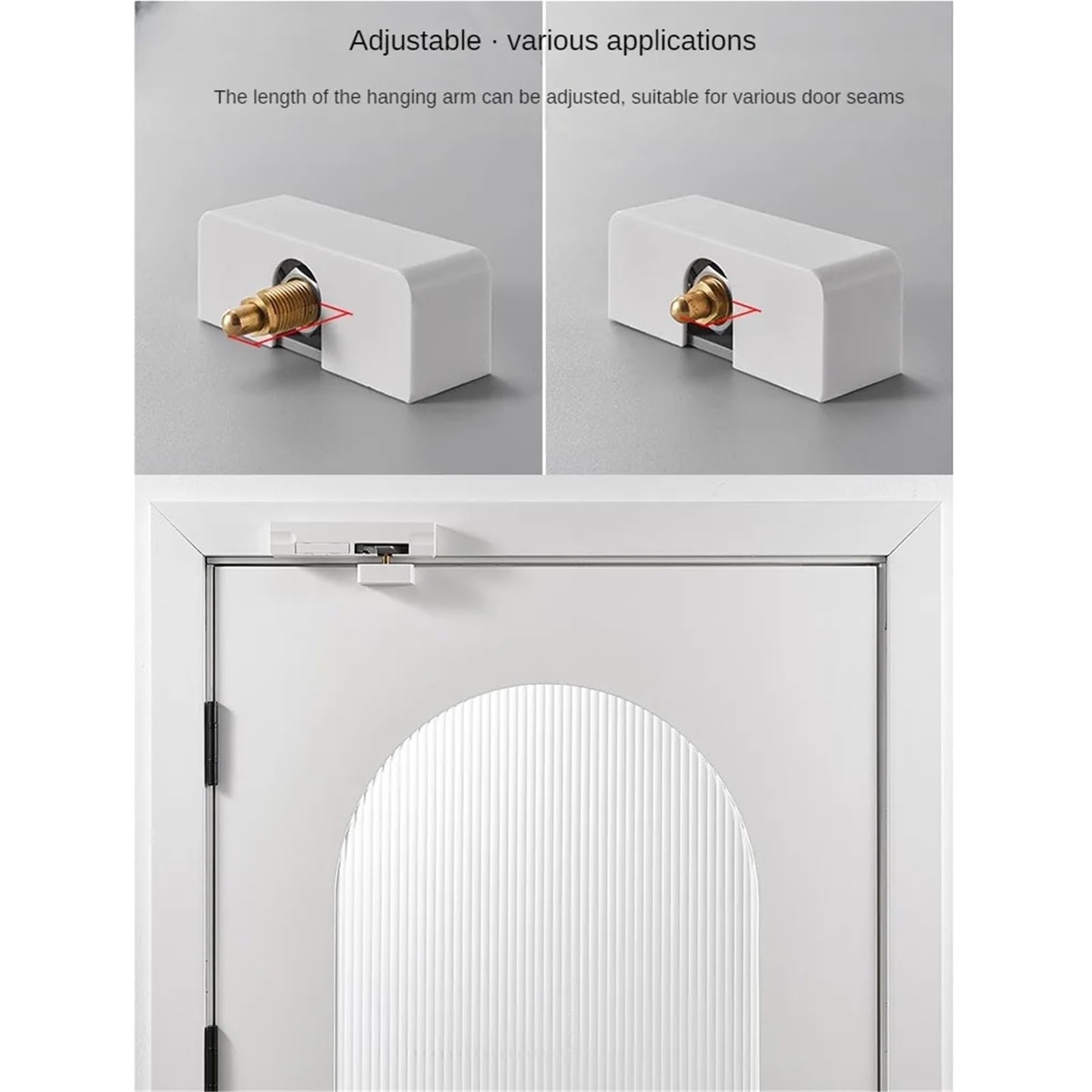 2 pezzi Home Company WC Chiudiporta silenzioso universale di sicurezza invisibile Molla smorzamento idraulico Hardware Per Porte(White)