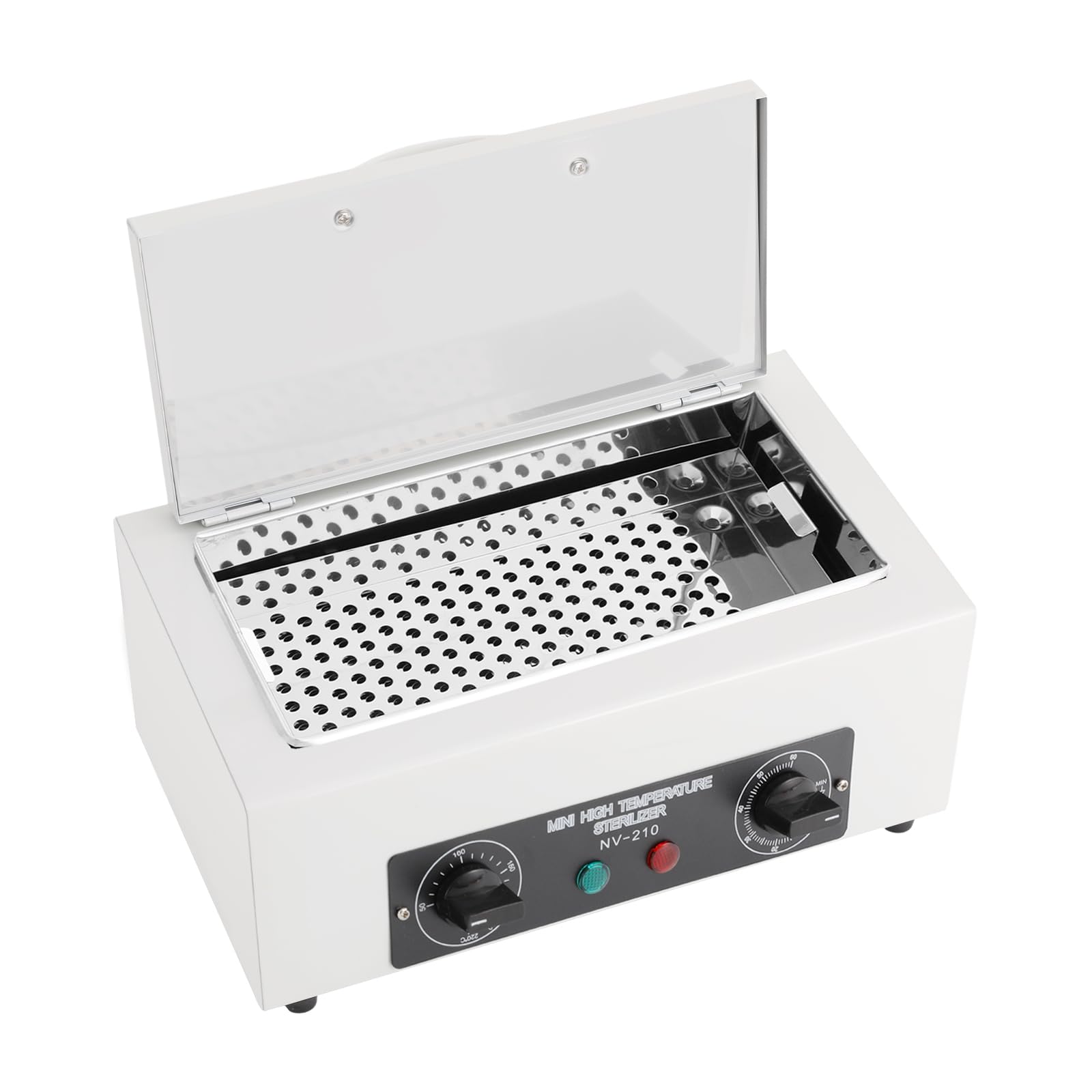 Esterilizador de tatuaje en autoclave de vapor a 200 °C, esterilizador de temperatura, herramienta de metal de alta temperatura, caja de limpieza con temporizador, manicura, uñas para salón de belleza