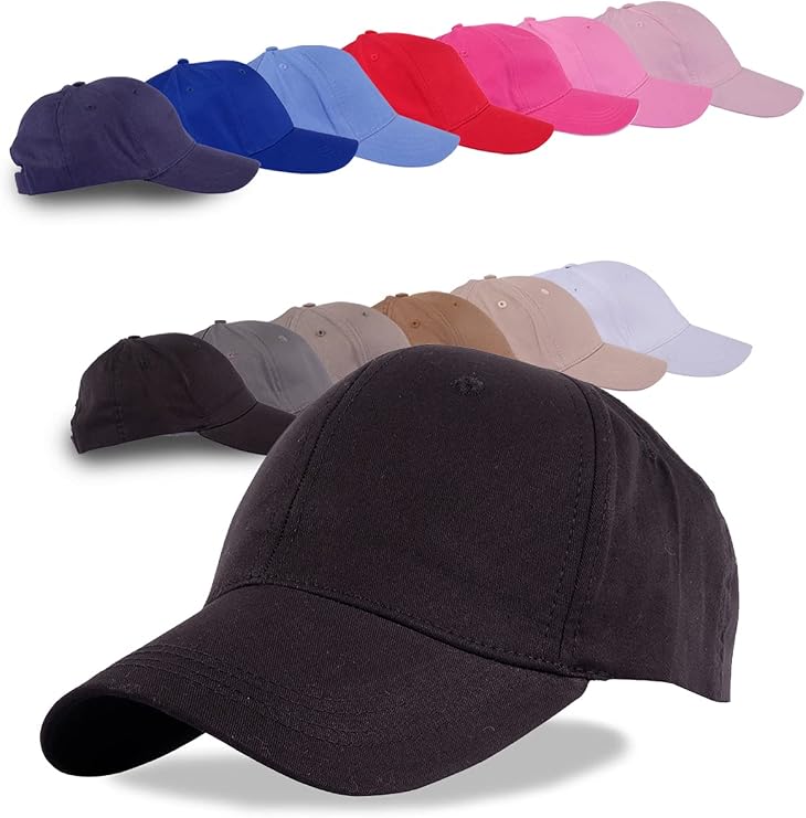 Perlotus Solid Color Sports Baseball Cap Cotton Hat