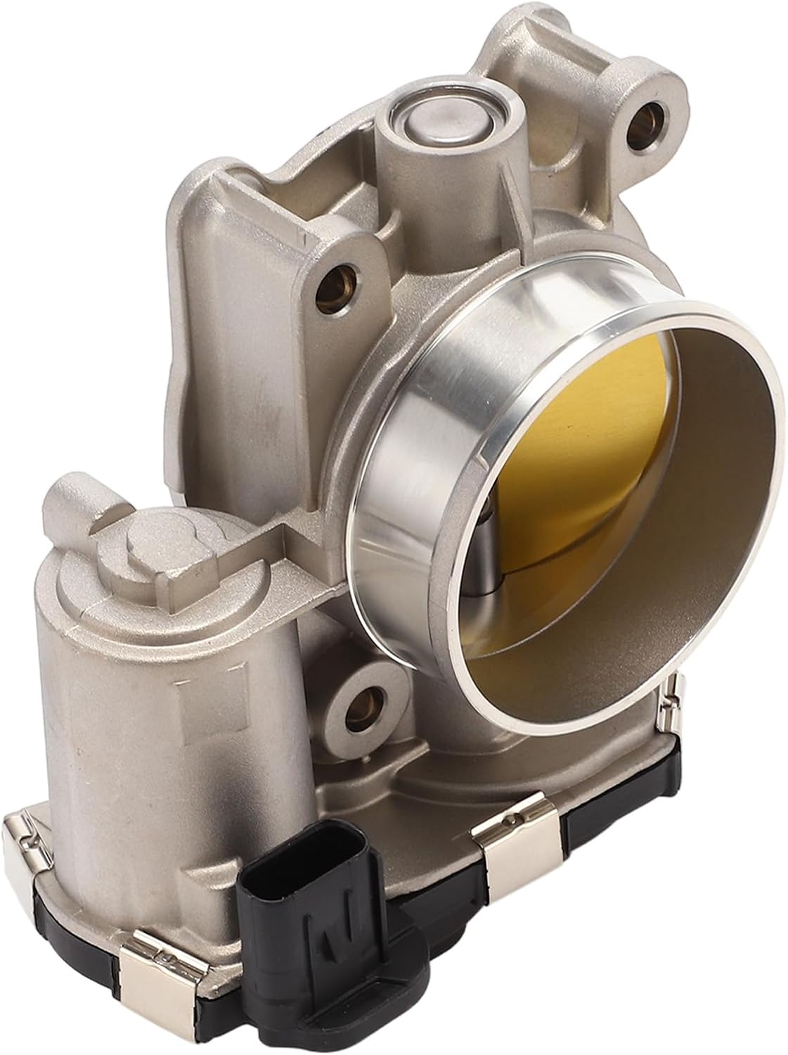 Throttle Body Assembly, 65mm Throttle Body Actuator No.12670839/12669073 for Chevy Impala Malibu, Colorado, Blazer 14-19 Aluminum Alloy Black, 1 Pc