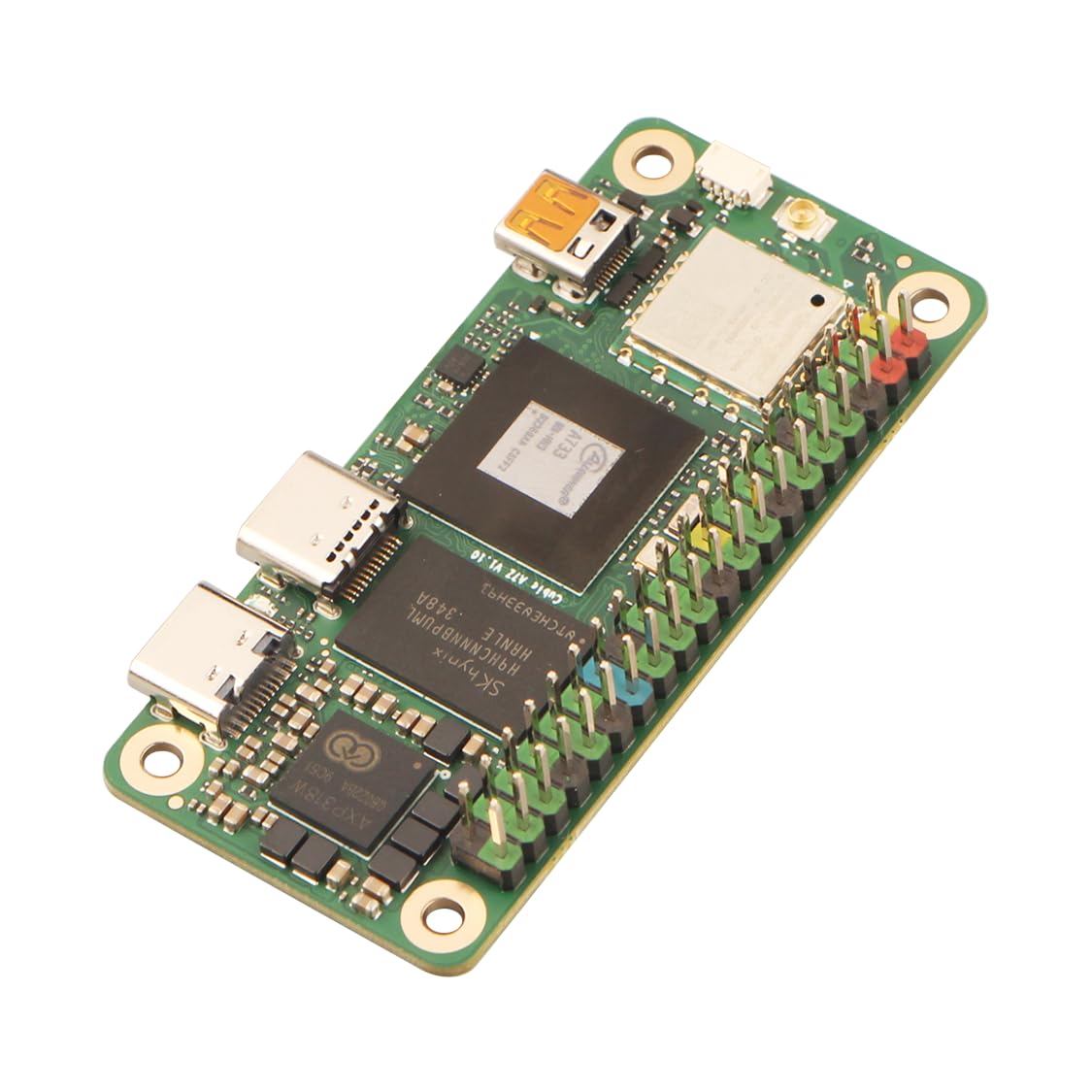Radxa Cubie A7Z, Octa-Core Allwinner SoC, double affichage, coprocesseur RISC-V, ordinateur monocarte (Radxa Cubie A7Z 2 Go avec en-tête GPIO)