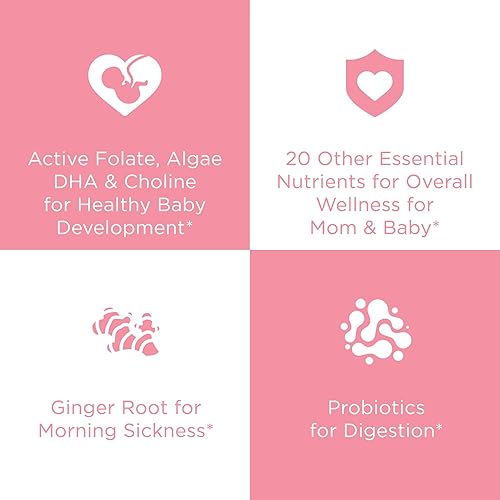 Miniatura 4 de Hyland's Easy Morning - Multivitamínico prenatal y alivio de la salud digestiva y enfermedades matutinas, 60 cápsulas veganas con folato, colina,